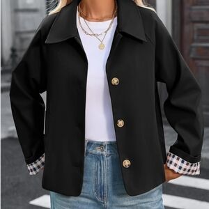 Short trench Women’s Black Jacket